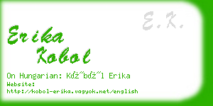 erika kobol business card